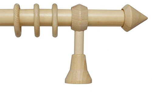 Holz Vorhangstange Saigon mit 28 mm Durchmesser in Natur 180 cm