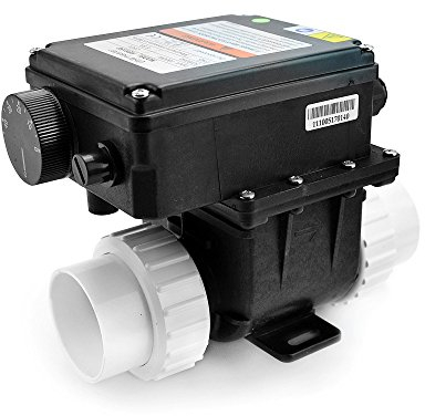 AQUADE Durchlauferhitzer Heizung 3 KW bis 1280 L mit Strömungsschalter/Elektrische Heizung für Außenwhirlpool Spa/Whirlpool-Badewanne - Warmwasserbereiter Whirlpool Heizung für Kleine Pools