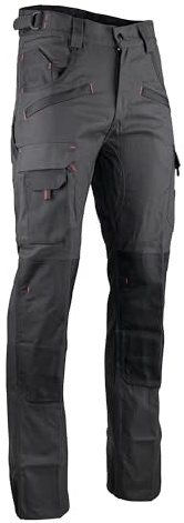 LMA WORKWEAR 1880 - Pantalon de Travail Renforcé avec Poches Genouillères - 1261 Argile - Bicolore, Multipoches, Ultra-Résistant - Idéal BTP, Industrie, Artisanat - Taille 42/Entrejambe 83