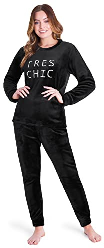 CityComfort Pigiama Pile Donna, Set Manica Pigiama Donna Invernale per Adulti Adolescenti, Regali per Lei