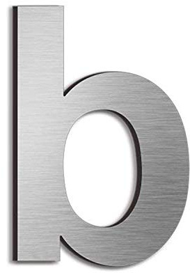 nanlyiau 8in/20.5cm Numeri civici Numero di acciaio Numero civico esterno in Solido Acciaio Inossidabile 304,Aspetto Fluttuante(8in b)