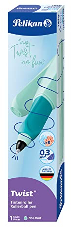 Pelikan Tintenroller Twist, universell für Rechts- und Linkshänder, Neo Mint, 1 Stück
