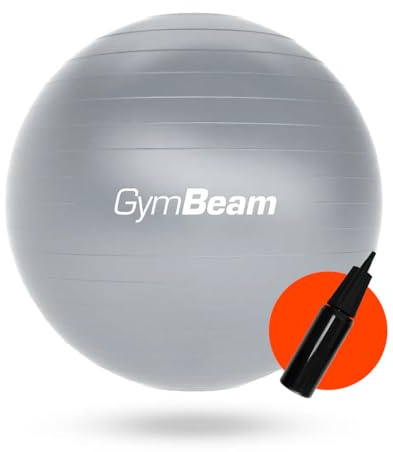 GymBeam Gymnastikball 65 cm - Inkl. Pumpe, verbessert Stabilität und Körperkontrolle, lindert Rückenschmerzen, geeignet für Kräftigungsübungen und Prävention von Rückenschmerzen