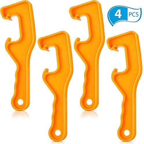 4 Pieces Plastic Bucket Lid Opener 5 Gallon Paint Can Opener Bucket Opener Wrench Tool Lid Remover for Home Industrial Use