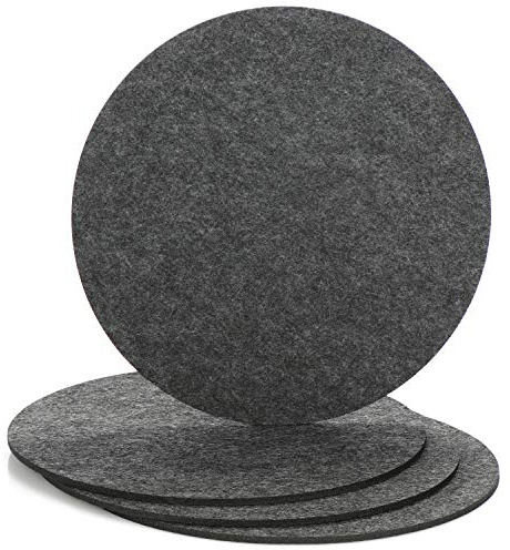 COM-FOUR® 4X Posavasos de Fieltro - Protectores de Mesa de Fieltro Resistente - Base para Macetas, Vasos, Cuencos y jarrones - Tapete Protector Redondo para Mesas y Muebles Ø 30 cm