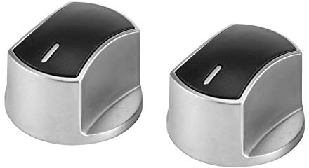 Austausch der Bedienknöpfe, 2 Stück Universal-Herd-Drehknöpfe Metallknopf, eingebaut in ein Loch, passend für die meisten Gasherde (36 mm)