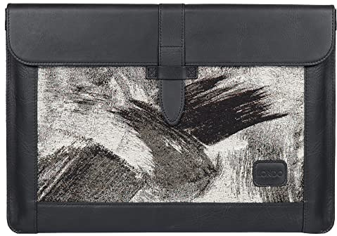LONDO Lederhülle Kompatibel mit MacBook Pro 16 & MacBook Pro 15 Zoll (M5, M4, M3, M2, M1, Pro, Max), Premium Top-Grain Echtleder Laptoptasche, Black, Modelle 2020 bis 2026