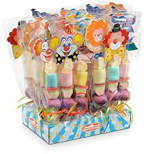 SPIEDINO MARSHMALLOW COLORI ASSORTITI il box è composto da 30 Pz Incartati Singolarmente, Made in Italy, Idee Regalo per Compleanni e Feste (BOX INTERO 30 PZ)