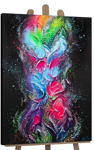 YS-Art Luxus Abstrakt Acrylbild Fokus handgemalt Loft Design Büro Bild bunt