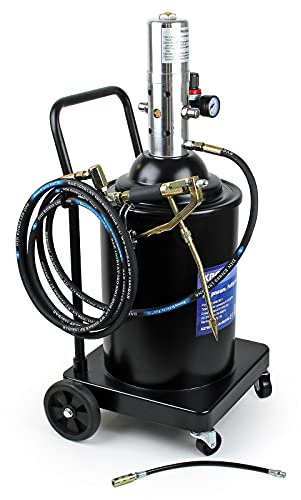 Wiltec 15l pneumatische Druckluft-Fettpresse für Profis für Schmierarbeiten an Kfz und Maschinen