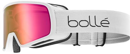 Bolle - Nevada Jr, White Matte, Rose Gold Cat 2, Small, Snow Goggles, Unisex, Children