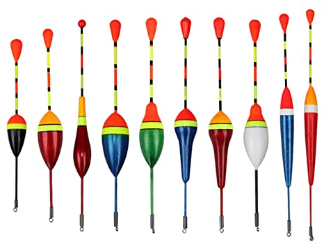 Cerioll Schwimmer Angeln, 10 Pcs Fischen Posen, Posen Angeln, Schwimmer Set Angeln, Posen Angeln Set, Angel-Posen, Schwimmer Angeln Forelle, Angel Posen Set Für Unterschiedlich Große Fischarten