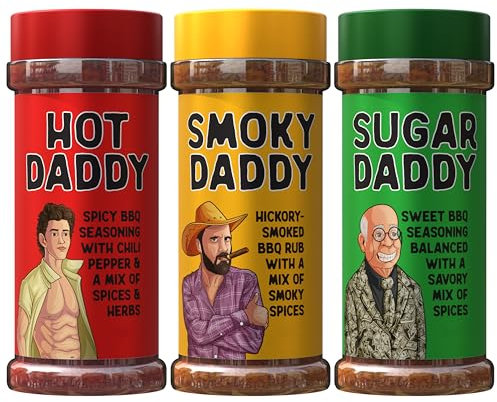 BBQ Rub Dads Gift Set, 3 BBQ Seasoning,BBQ Grill Rub Perfect Gifts for Mens