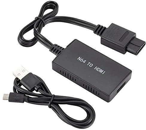N64 to HDMI-Compatible Converter, SUCCEASY Nin-Tend 64 to HDMI-Compatible Adapter High Definition Link Cable for N64/SNES/SFC/GameCube