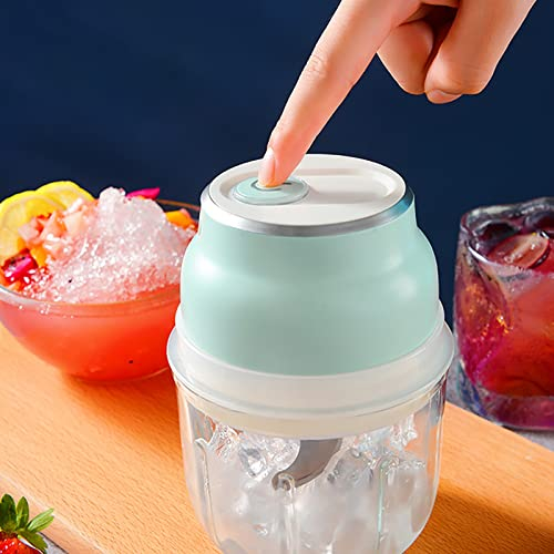 Rompehielos eléctricos con Cuatro Cuchillas rompehielos y Vasos de Iceberg extraíbles, con Fuente de alimentación USB para Hacer Batidos, cócteles Mixtos, Helados y Conos de Helado