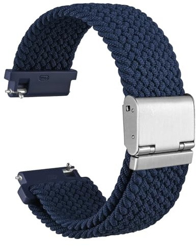 WOCCI Gewebtes Nylon Uhrenarmband mit Verstellbarer Schnalle, Geflochtene Sport Uhrenarmbänder für Herren und Damen, Bandbreite 18mm 19mm 20mm 21mm 22mm