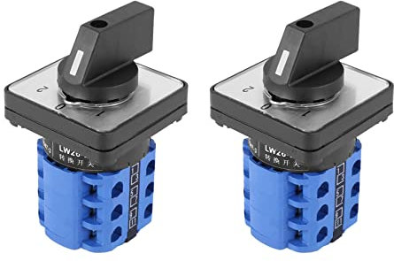 Niniang 2 x 3 posiciones -on Control Conmutación Giratoria Cam Interruptor 20A