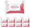 Cleanic Intimate Carta Umida Usa e Getta - Combinazione di Carta Umida e Salvietta Umida - Rinfresca le Zone Intime - Estratto di Mirtillo Rosso e Prebiotico - 16x40 Pz