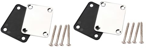 SAFIGLE 2stücke Guitar Neck Plate Montageschrauben Robuste Langlebige Und Leichte Verstärkung Für Elektrische Gitarren Installieren Inkl Passender Schrauben Für Einen Individuellen