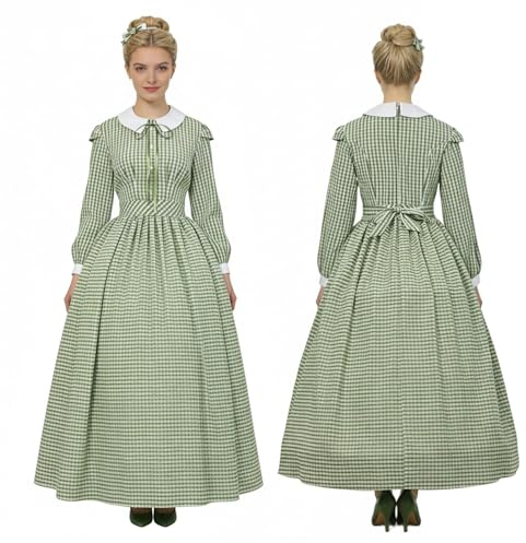 BPURB Costume de pionnier colonial pour femme - Prairie - Guerre civile - Costume de pèlerin