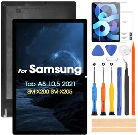 LCD Display per Samsung Galaxy Tab A8 2021 SM-X200 SM-X205, Sostituzione Schermo Touchscreen Digitazer Assembly con Riparazione Kit (10,5 Pollici)