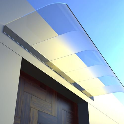 XONJEMU Überdachungsmarkise für Tür und Fenster,Regenschutz,Türmarkise,für den Außenbereich,Hausdachschutz,Fensterüberdachung für Veranda,Schatten,Terrassendach,UV-Schutz (50 x 290cm,50cm)