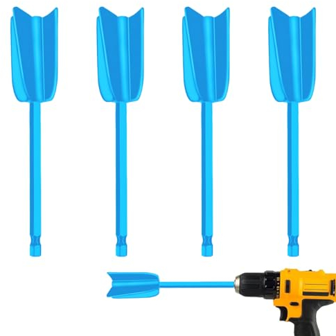Garegce 4-Pack Mixing Paddle for Drill, Paint Mixer for Drill, Durable Plastic Drill Mixer Attachment, Paint and Resin Paddle Mixer