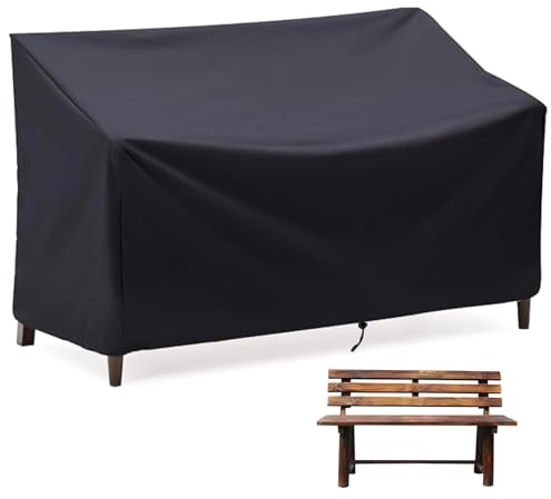 Copertura Panca Contenitore, Copri Panca 4 Posti, Copertura Divano Giardino, con Aperture di Ventilazione, per Mobili da Giardino, Balcone, Terrazza, 190×66×89cm
