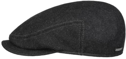 Stetson Carlstown Wool Flatcap Made in EU Herren Winter anthrazit 56 cm