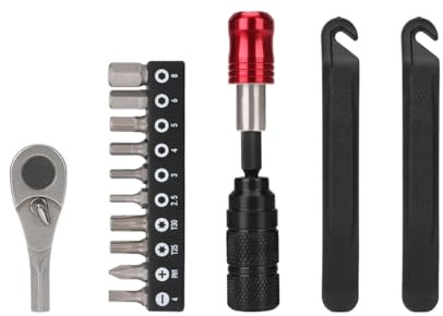 HOUSON Bicycle Torque Wrench, Portable Bicycle Torque Wrench Set with 2 tire levers, Torque Wrench Including Extension rods