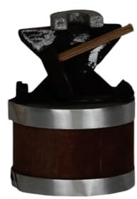 ZICOM Krippenzubehör Amboss 4,5cm Holz, Metall – Detaillierter Miniatur-Amboss für Krippenlandschaften