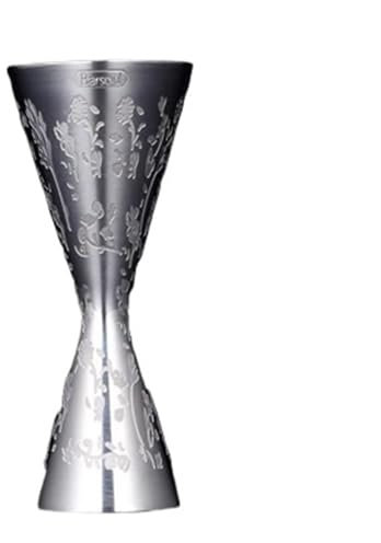 CHFYIJYHM Jigger de Mesure de Cocktails, Outil de Mesure de Cocktails de qualité supérieure, for Une Distribution Efficace de Cocktails, Aspect Brillant, Nettoyage Facile(Silver 30-60ml)