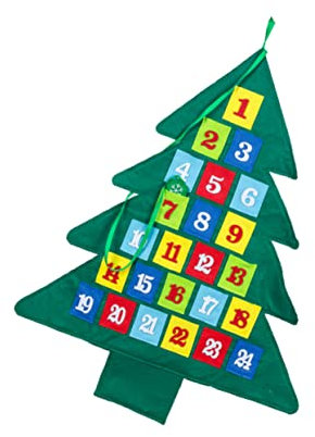 MAGICLULU Kalender Stoff Ornamente Home Office Weihnachtsbaum Dekorationen Festliche Dekoration