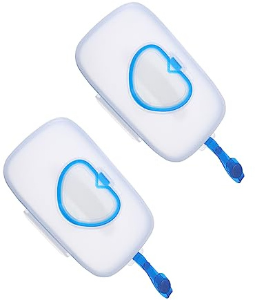 Boîte de Lingettes Humides Portative Bébé 2 Pièces Pp Bleue | Voyage et Extérieur, Rangement Propre et Léger, Format Pratique à Emporter
