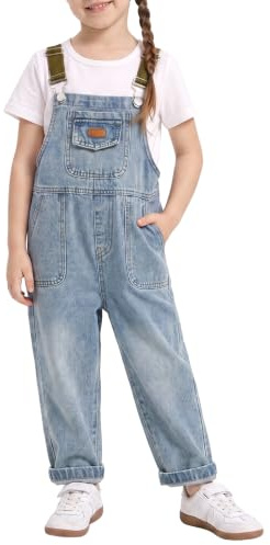 Miipat Salopette in Denim Ragazze Tute di Jeans Bambini dei 1pcs Salopette per Bambina Pantaloni Carini in Denim da Bambino