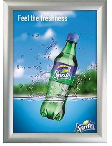 DisplayLager Klapprahmen mit 45mm Aluminiumprofil, silber - A0, Aluminium, Plakat-Rahmen, Gehrungsecken, 1,5 mm PS-Rückwand