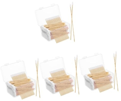 WRITWAA 4 Sätze Make Up Sticks Ohr Wattestäbchen Reiniger Tupfer Für Kosmetische Zwecke Spitze Badezimmer Ohren Nagel Spitze Ohrenschmalz Make Up Entferner Tupfer 500 Stück * 4