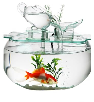 SDA287MZ Fontana da Interno Fontana for Acquario Zen con Flusso di Vetro, Decorazione Moderna e Minimalista for Il Tavolo Fontanella Decorativa