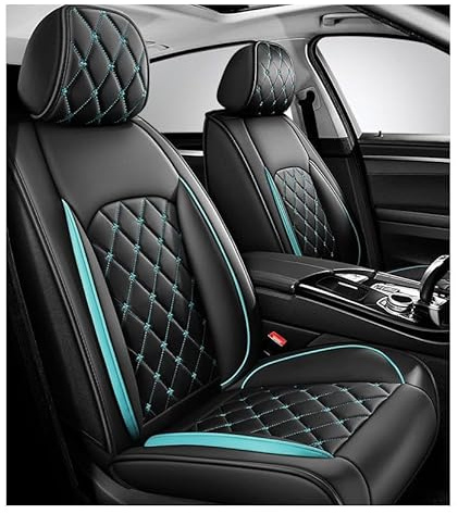 Car Seat Cover Sets for Tesla Model X Hatchback(2015-Present),5-Piece Seat Cover Set with Full-Wrap Protection - Anti-Slip PU Leather Surface, Breathable Design Prevents Seat Wear