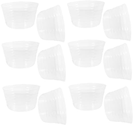 Kisangel 30 Piezas Platos para Macetas Bandejas Transparentes para Plantas Interiores y Exteriores Bandejas Colectoras de Agua para Flores y Bonsáis de Plástico