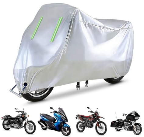 Housse de Moto pour Royal Enfield Enfield Himalayan 2024-|Housse de Protection pour cyclomoteur,Garage,Moto,extérieur,Anti-poussière,Anti-Pluie,Anti-Neige,Anti-UV,avec Boucle Coupe-Vent