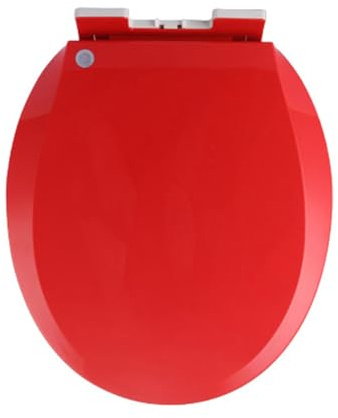 Asiento de Inodoro Redondo con Cierre Suave y liberación rápida, Forma de O, Color, bisagras Ajustables, 360 x 410 mm