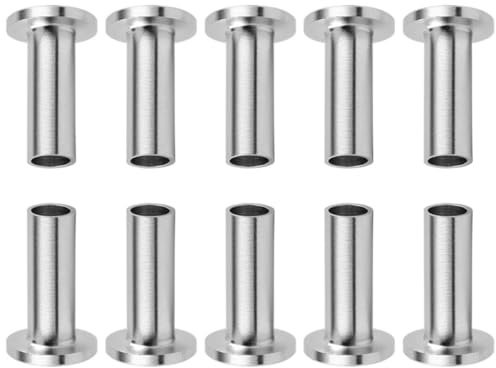 KOCKSHION 10Pcs Stainless Steel Protector Sleeves for Deck Railing Wire Rope Cable Protective Covers Easy to Install Prevent Wear and Maintain Cable Tension for DIY Projects