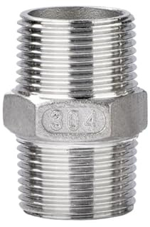 1/8 3/8 1/2-4 NPT Male Thread Hex Nipple Union 304 316 Stainless Pipe Fitting Connector Coupler Water Oil air Thread (304,1/4) Plumbing Fittings