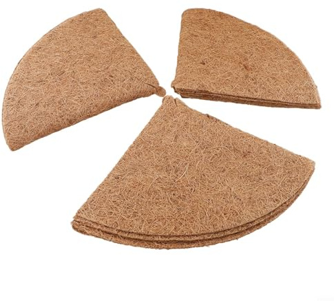 Coco Coir Liners – Paquete de 3 discos de mantillo de fibra natural para control, retención de humedad del suelo y protección de raíces – 20 cm a 60 cm de diámetro (46 cm)