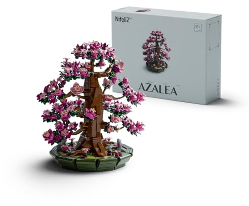 Nifeliz Bonsai di Azalea – Set di Costruzione per Adulti, Kit Modello Botanico, Decorazione per Casa e Scrivania, Regalo per Appassionati di Piante (790 Pezzi, NF10375)