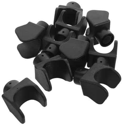 Housoutil 10pcs U-Shaped Plastic Wheelchair Footrest Slider Blocks, Reliable Comfort and Easy Installation Accessories for Transport and Mobility Chairs, Suitable for Indoor and Outdoor Use