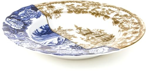 SELETTI Plato Hondo de Porcelana «Hybrid-Sofronia» de 25,4 cm de diámetro x 4,2 de Alto