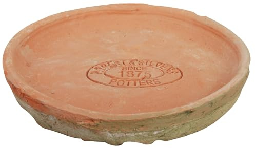 Esschert Design Blumentopf-Untersetzer in Aged Terracotta, rund, ca. 15 cm x 18 cm x 2,5 cm