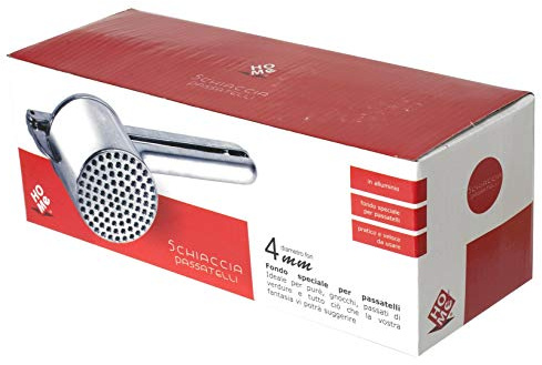 HOME 486200 Schiacciapassat Alluminio 1D Scat Utensili da Cucina, Argento